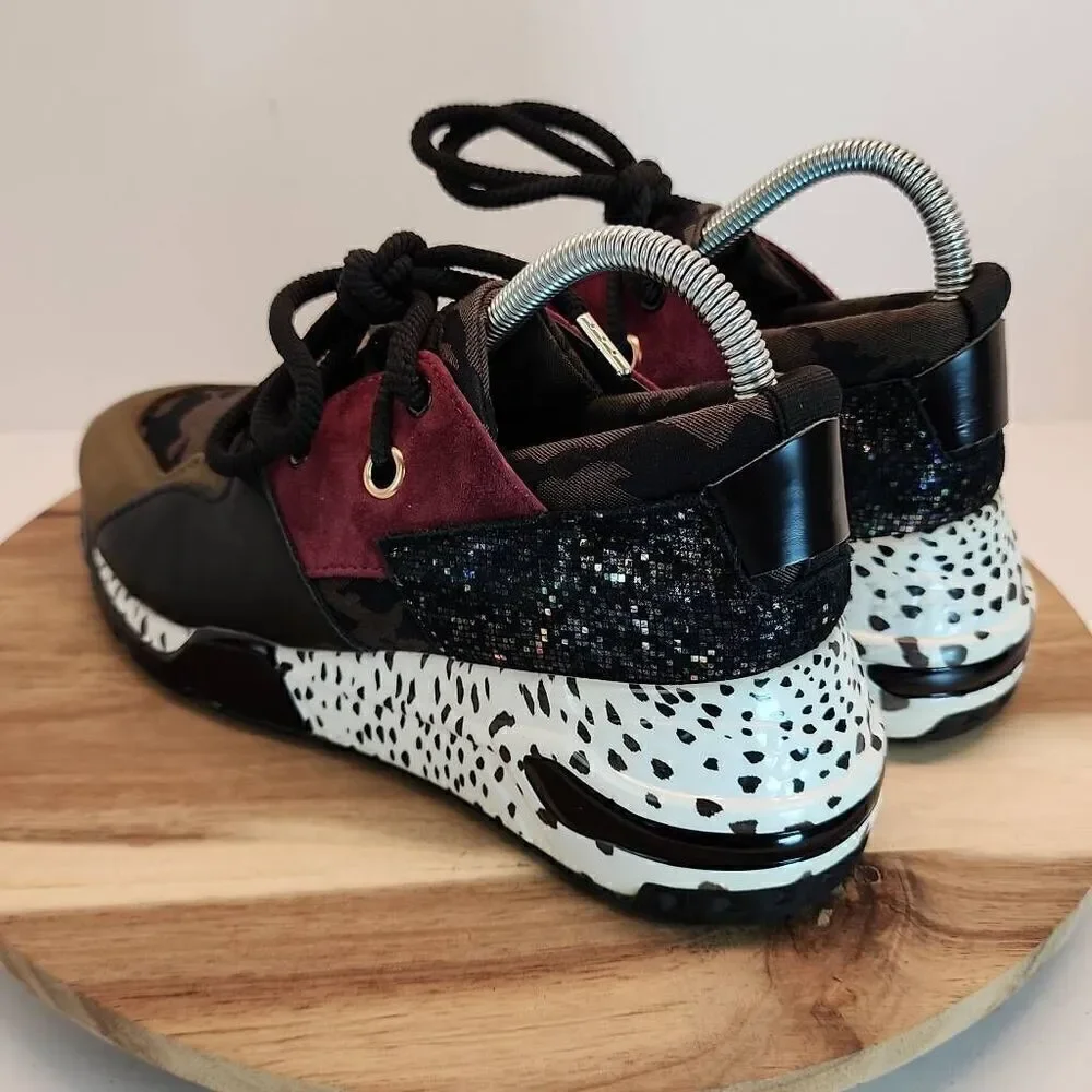 Steve Madden Cliff Sneakers Women's Size 8.5 Olive Multicolor/Camo